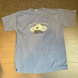 Vintage Gildan Gray Chilkat Bald Eagle Preserve T-Shirt